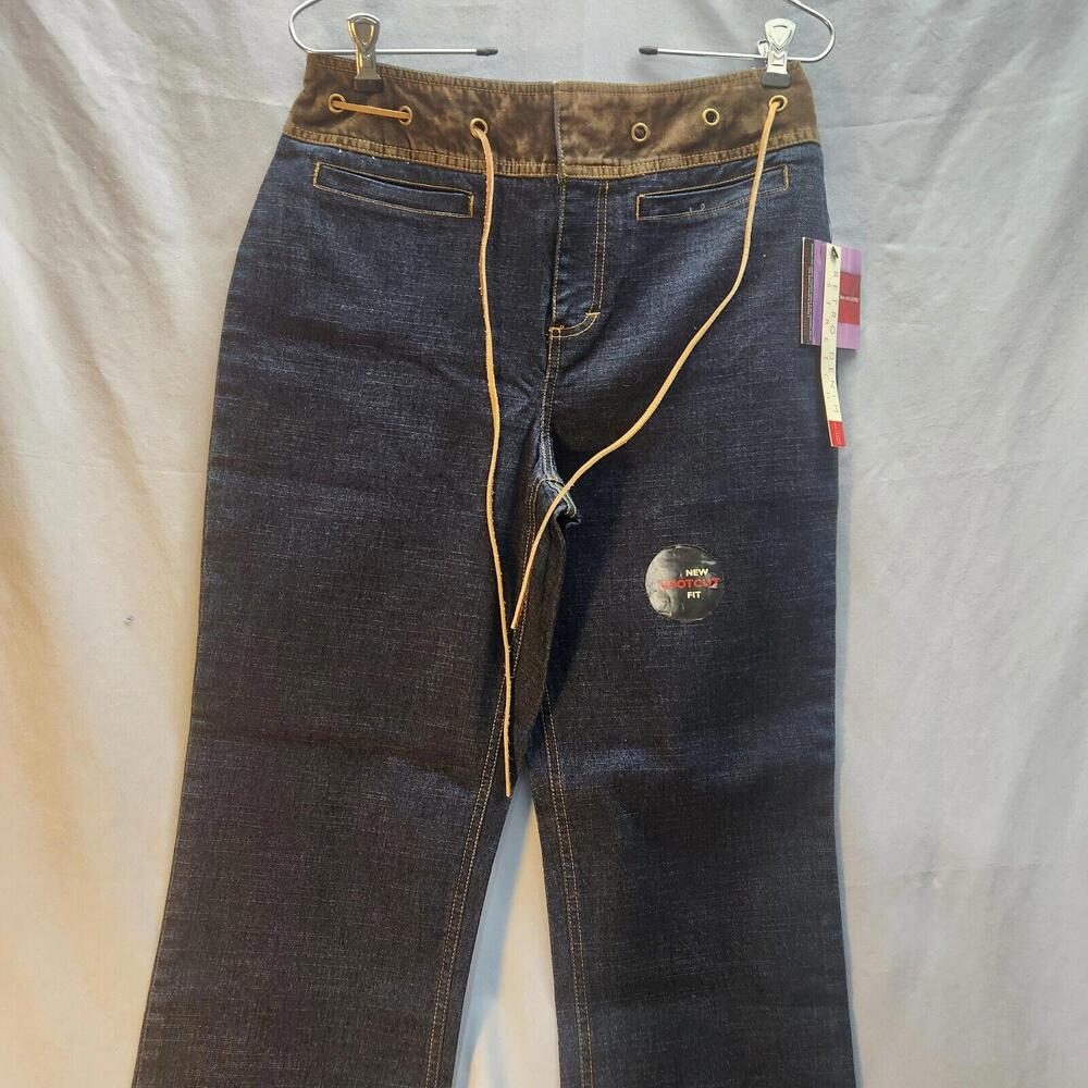 Gloria‎ Vanderbilt Boot Cut Suede Top Jeans Size 8 NWT